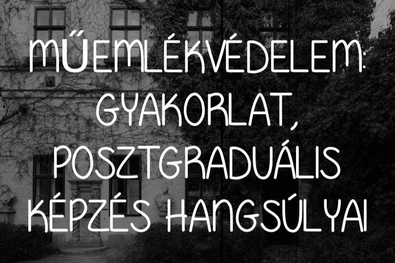 2 továbbképzési pontos műemlékvédelmi továbbképzés - 2024. szeptember 18. - MÉK székház, Kós terem