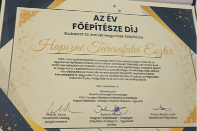 A Hegyvidék főépítésze lett az Év Főépítésze