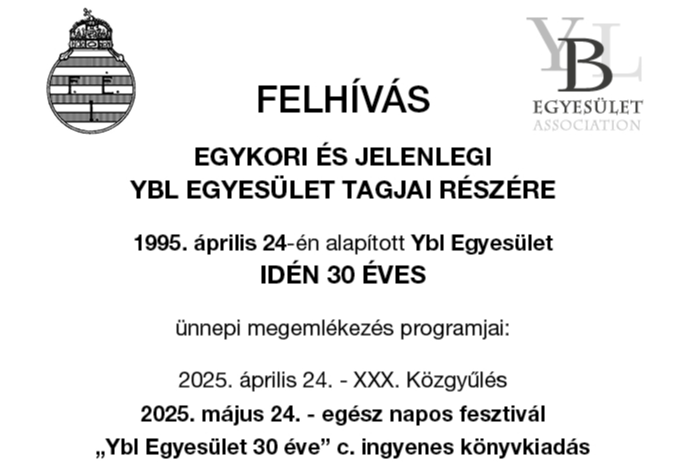 30 éves az Ybl Egyesület