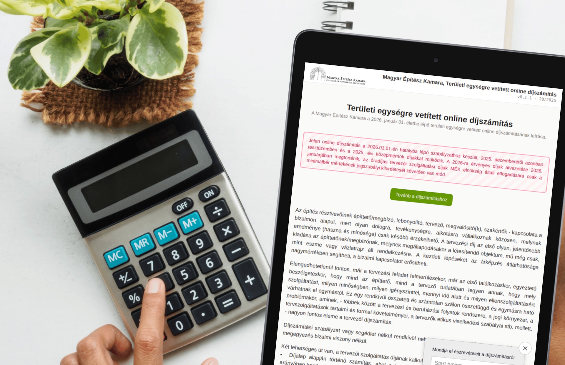 Elindult a kamarai díjszámítás online verzió