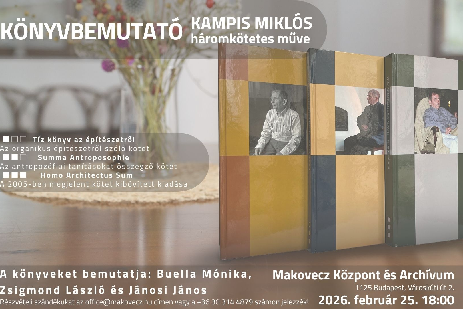 Kampis Miklós 3 kötetes könyvének bemutatója