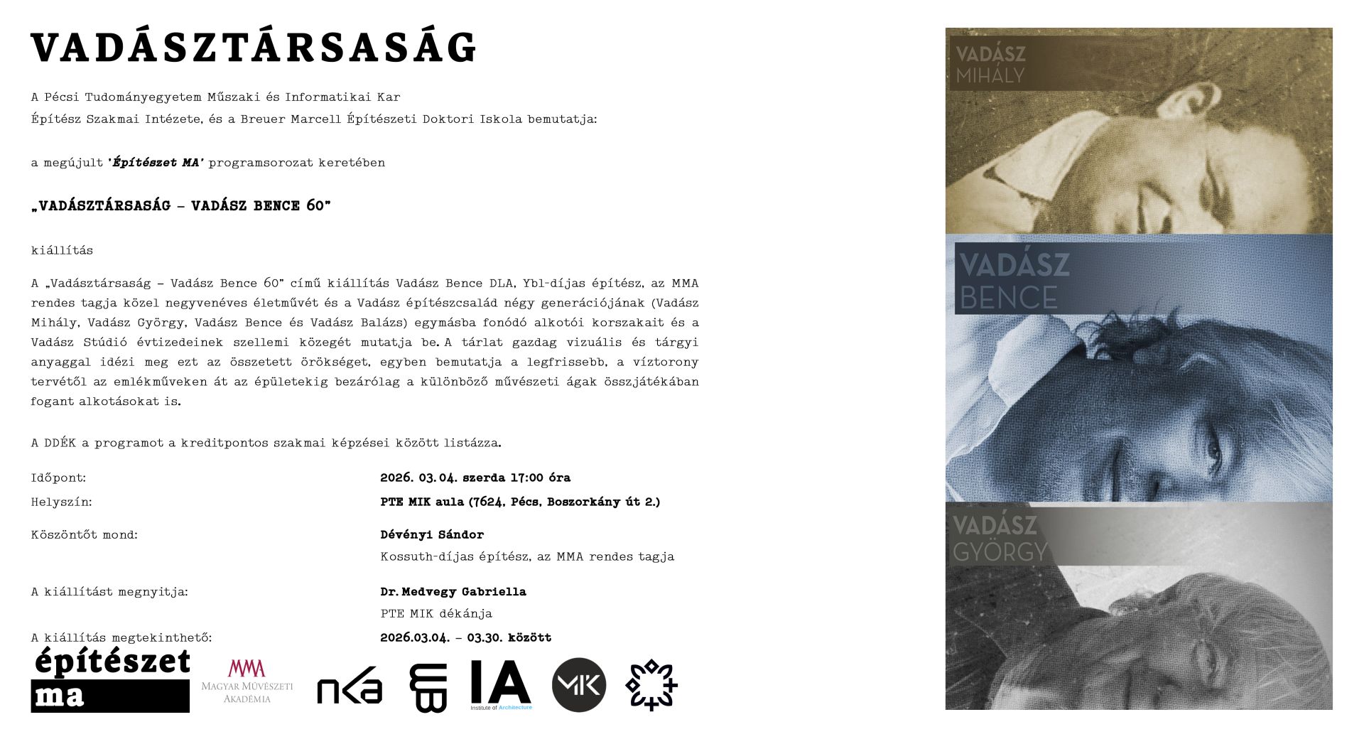 VADÁSZTÁRSASÁG - VADÁSZ BENCE 60 kiállítás megnyitója VADÁSZTÁRSASÁG - VADÁSZ BENCE 60 kiállítás megnyitója