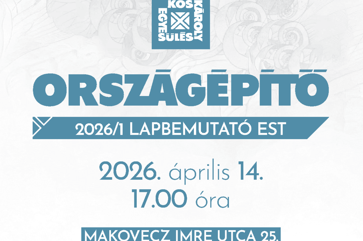 Országépítő lapbemutató est 2026. 04.14. kedd 17.00 óra
