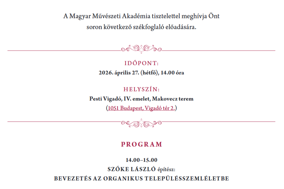 BEVEZETÉS AZ ORGANIKUS TELEPÜLÉSSZEMLÉLETBE