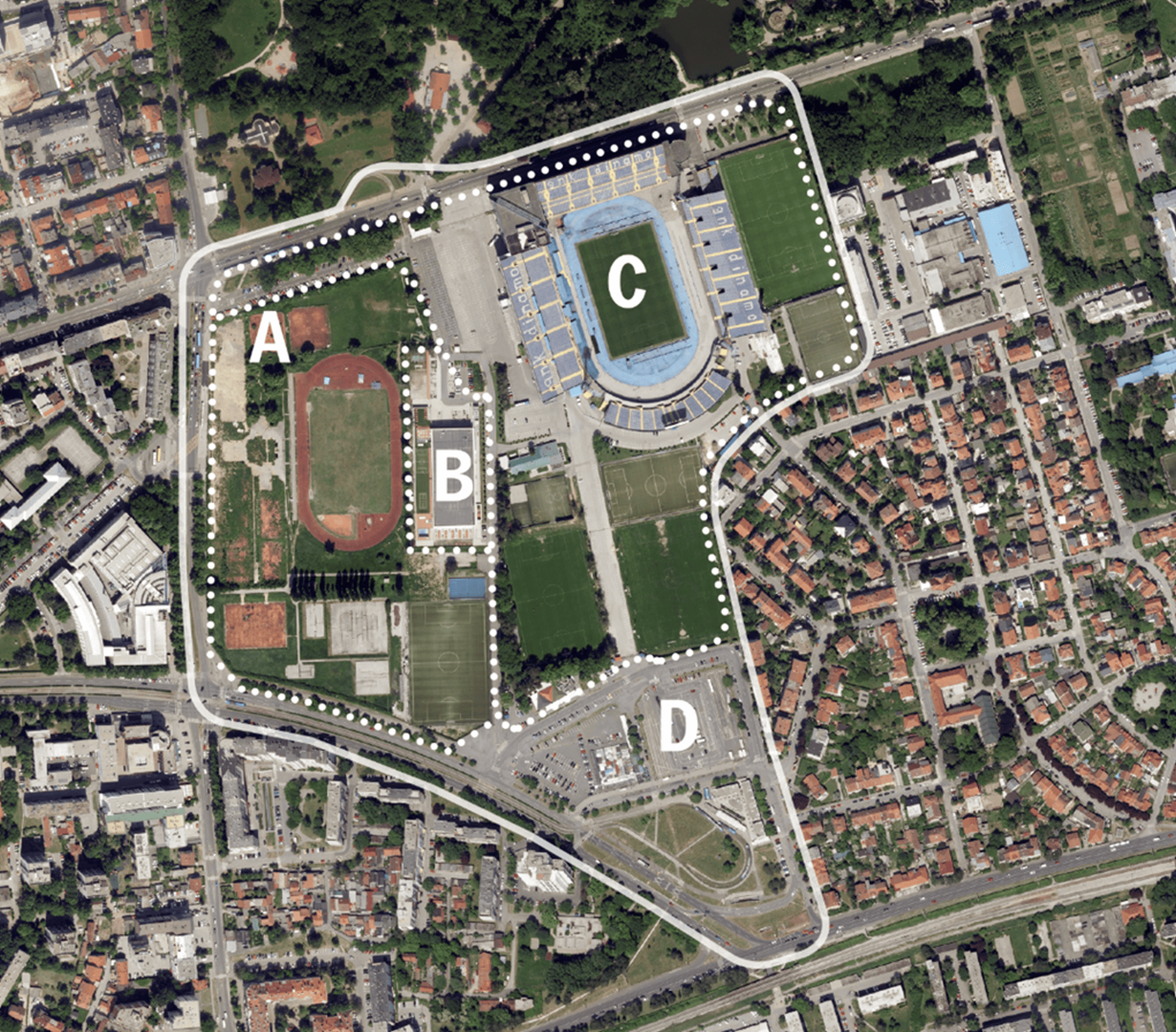 NEMZETKÖZI ÉPÍTÉSZETI TERVPÁLYÁZAT Maksimir Stadion és Svetice Sport- és Rekreációs Központ Zágrábban, Horvátországban