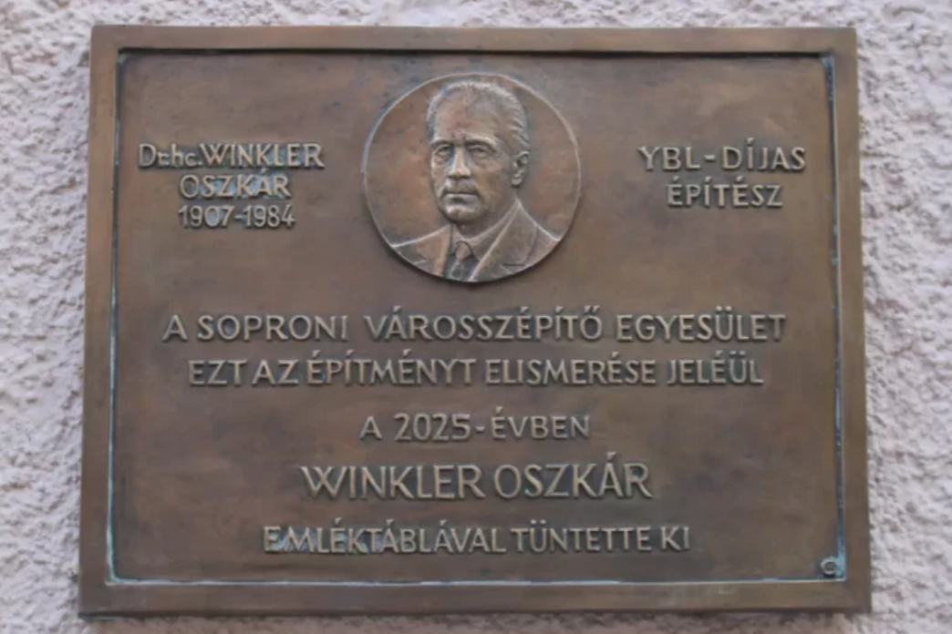 Winkler Oszkár-díj - a Soproni Városszépítő Egyesület pályázata