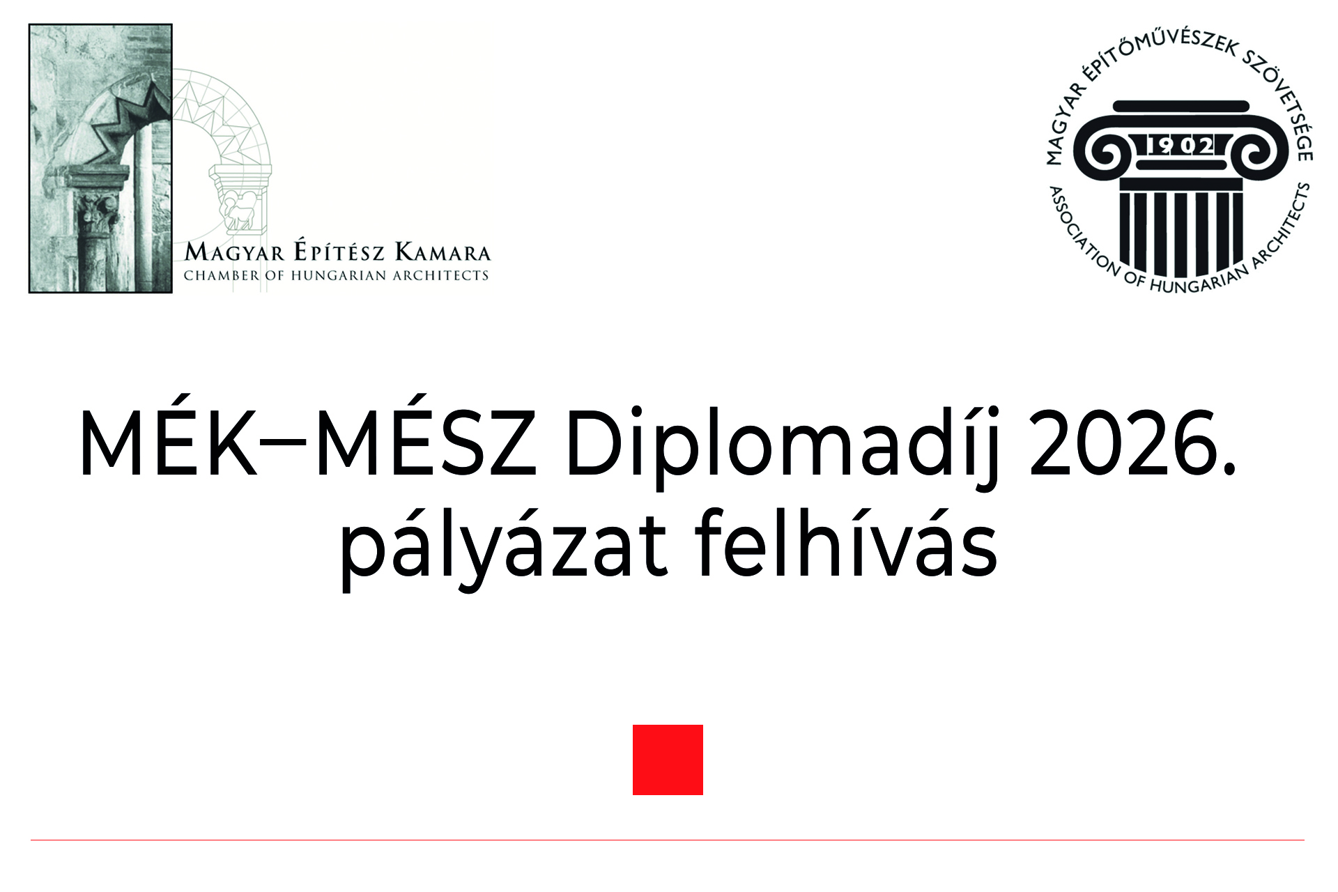 MÉK-MÉSZ Diplomadíj pályázat eredményhirdetése - 2026. október 27.