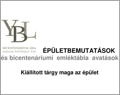 Ybl Bicentenárium I. félév utolsó budapesti program