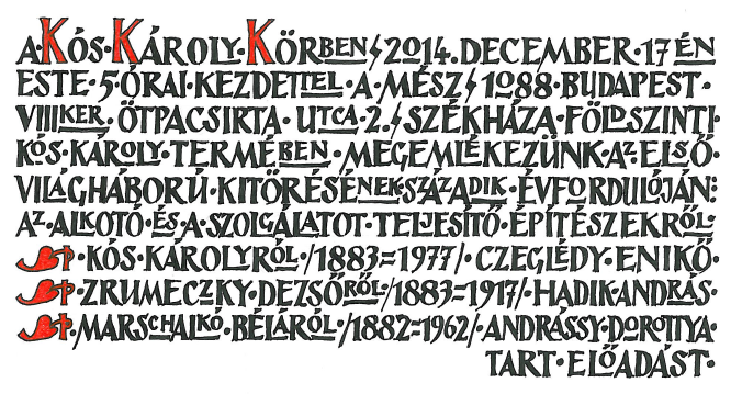 Kós Károly Kör estje - 2014.12.17