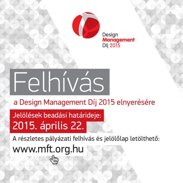 Magyar Formatervezési Díj 2015 pályázati felhívás