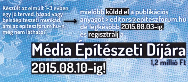 Indul a Média Építészeti Díja regisztrációja, ne maradj le!