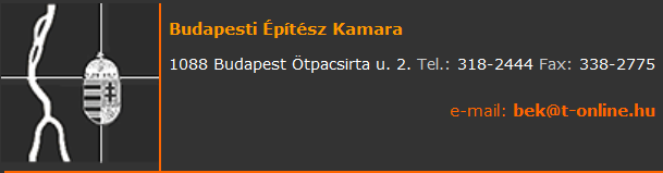 BUDAPESTI ÉPÍTÉSZKAMARA NÍVÓDÍJA 2015
