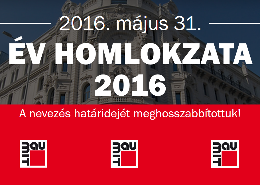 Év Homlokzata 2016 - Érték az építészetben - Meghosszabbított nevezési határidő!