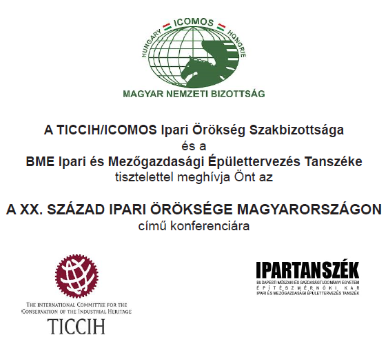 A XX. SZÁZAD IPARI ÖRÖKSÉGE MAGYARORSZÁGON