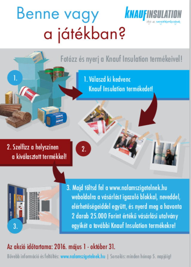 Fotózz és nyerj a Knauf Insulation termékeivel!