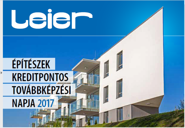 Építészek kreditpontos továbbképzési napja 2017