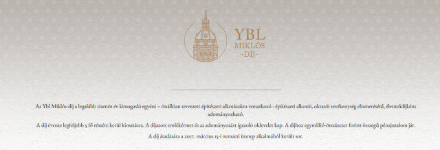 2017 március Ybl Miklós díj és állami kitüntetések
