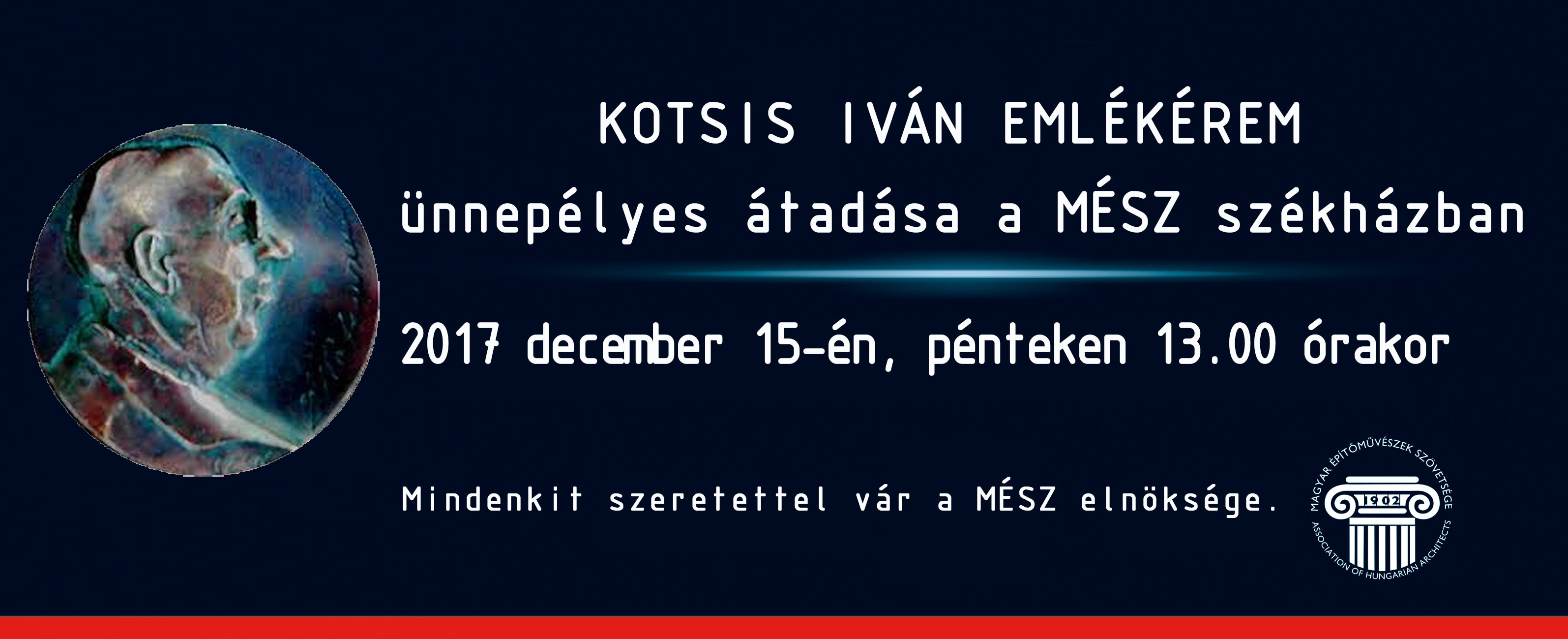 Kotsis érem - Meghívó