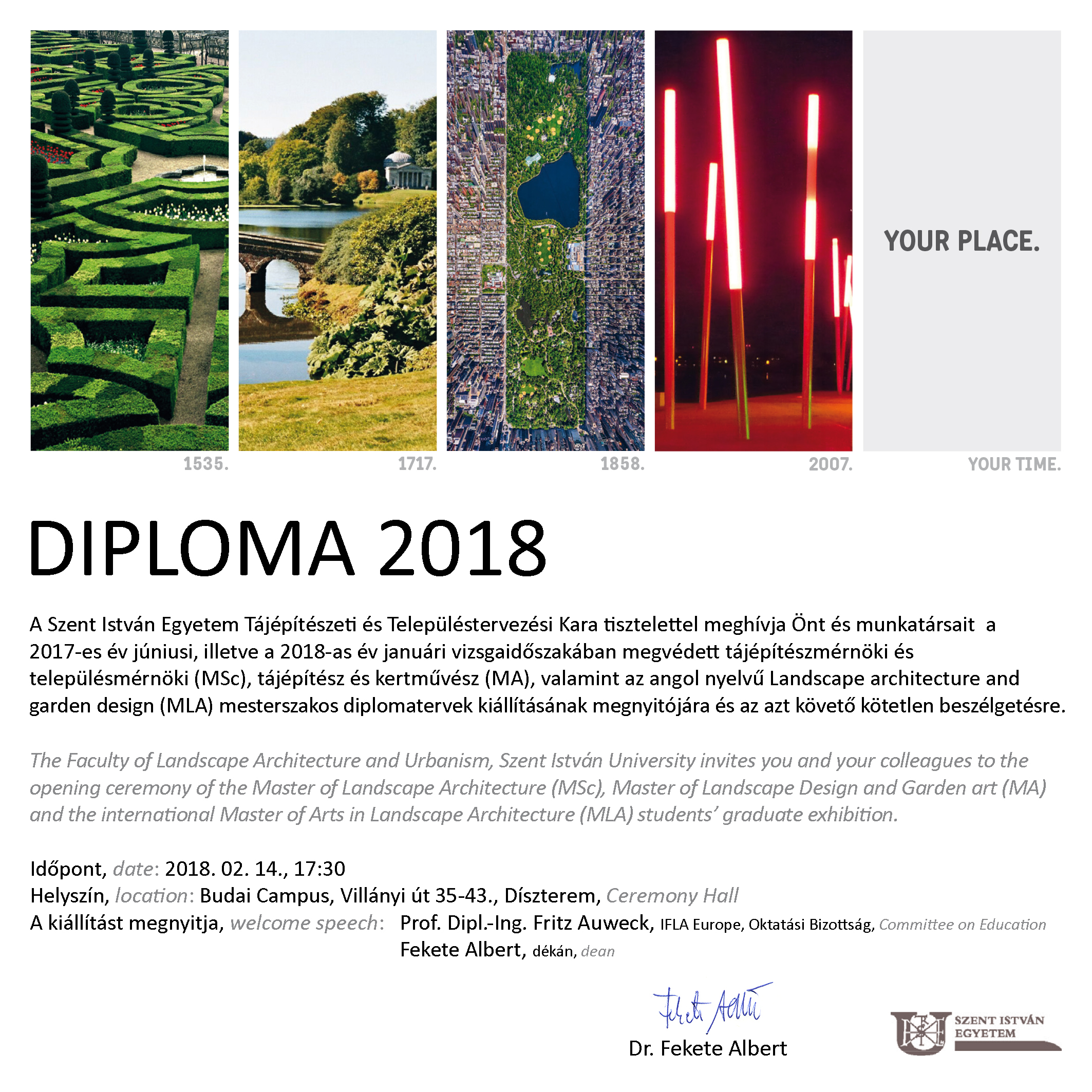 DIPLOMA 2018 - SZIE Tájépítészeti és Településtervezési Kar