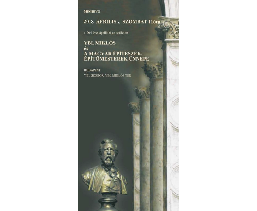 Meghívó - Ybl Miklós és a Magyar Építészek, Építészmesterek XVII. ünnepére