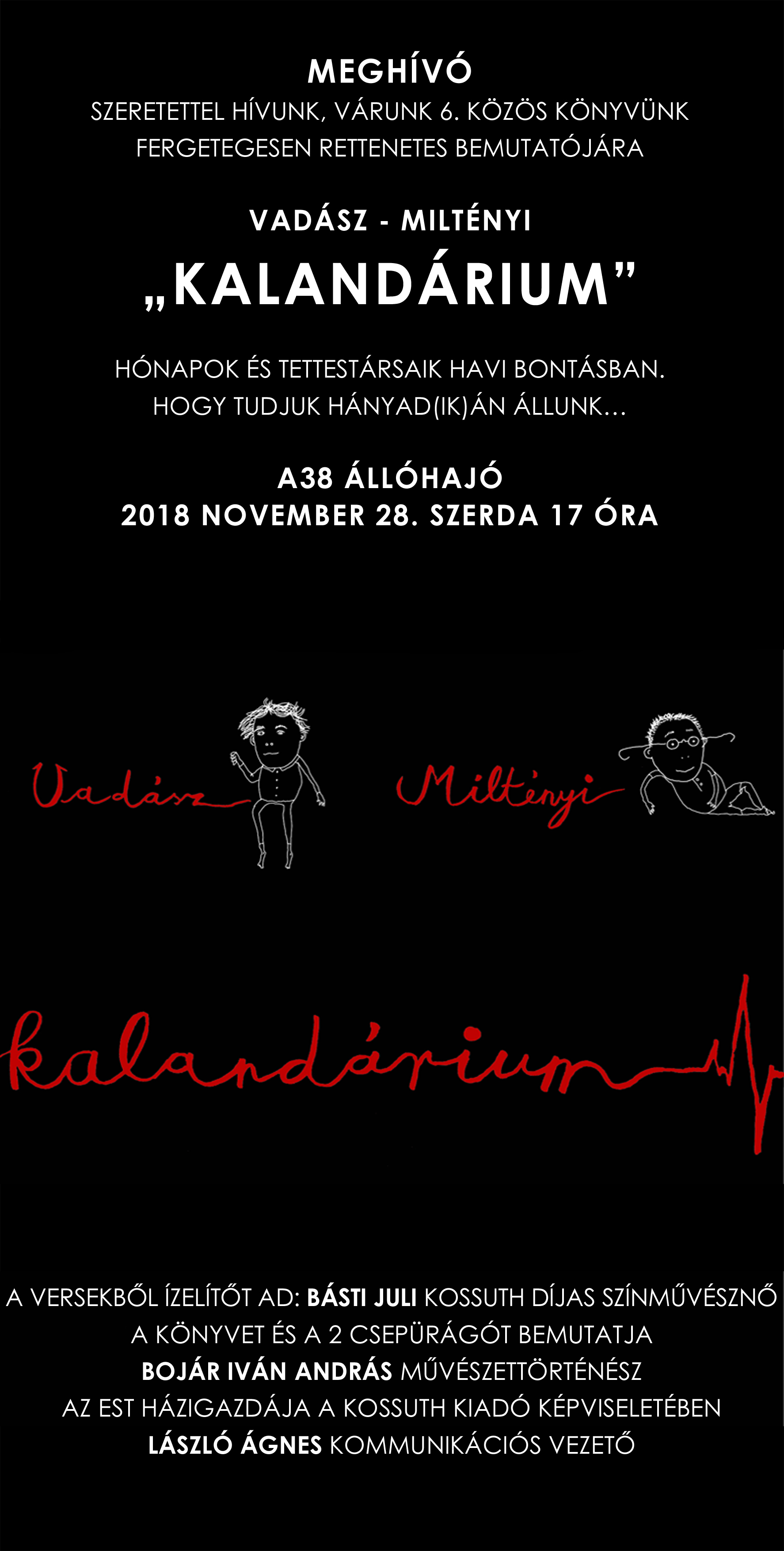 Meghívó- Vadász - Miltényi “Kalandárium“