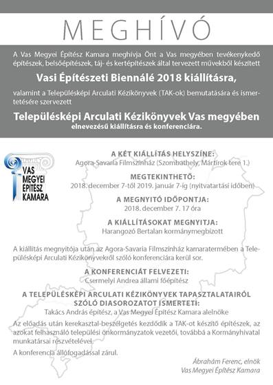 Vasi Építészeti Biennálé és TAK Vas megyében