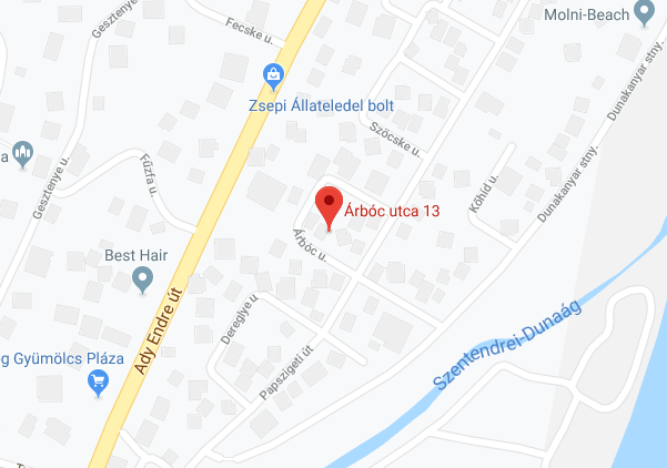 2000 Szentendre, Árbóc u. 13. hrsz. 4659