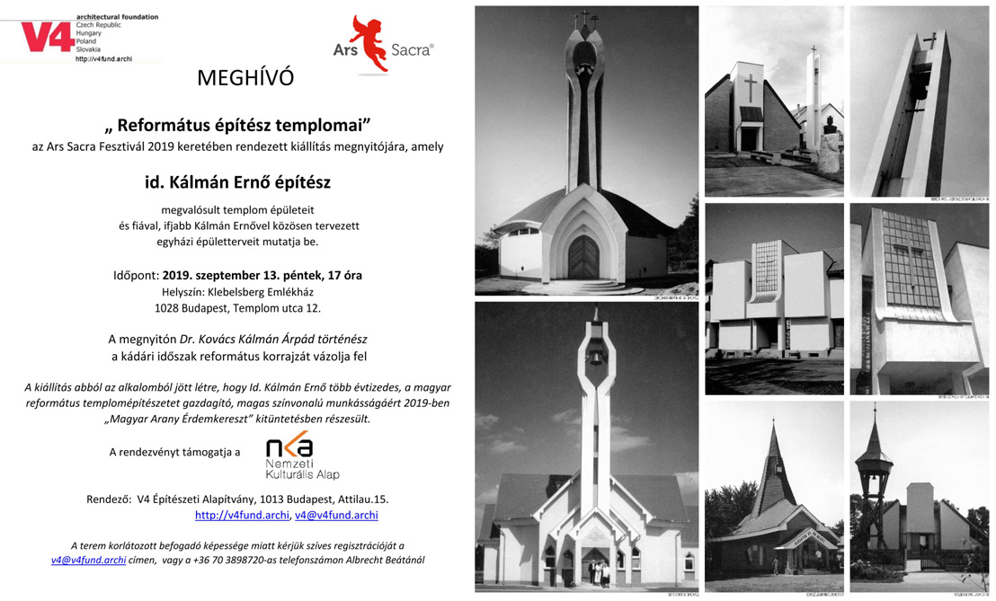 XIII. ARS SACRA FESZTIVÁL NYITOTT TEMPLOMOK NAPJA – 2019. SZEPTEMBER 14.