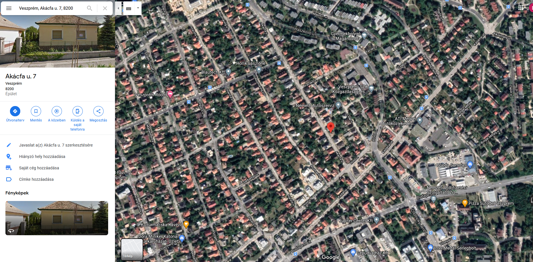 8200 Veszprém, Akácfa utca 7.