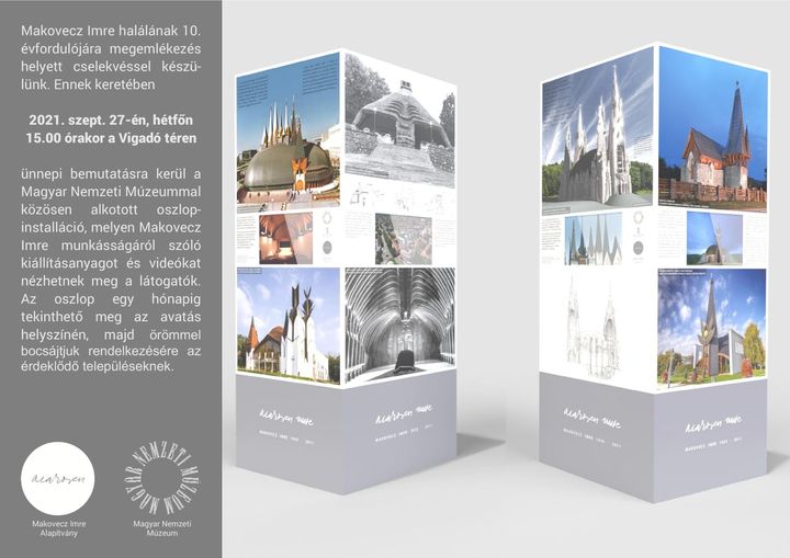 Makovecz Imre oszlop-installáció ünnepélyes avatása