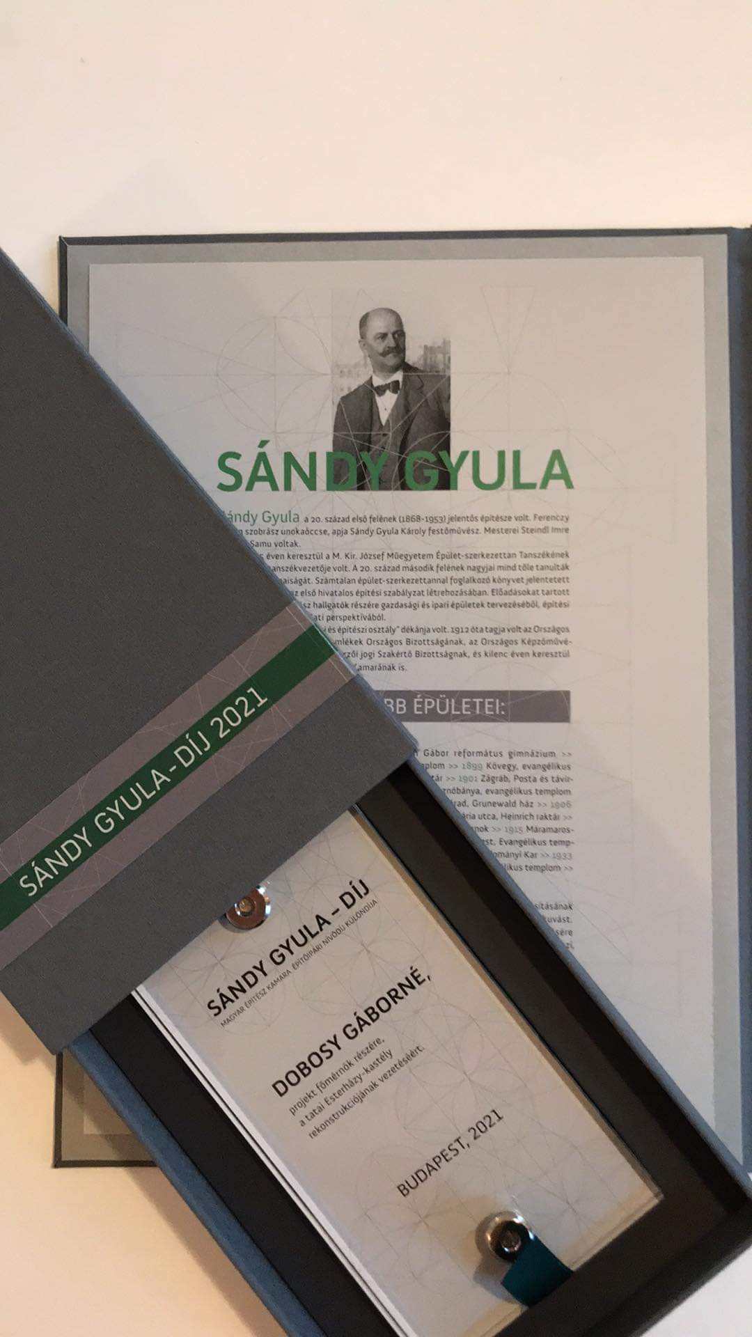 2021. december 9-én ünnepélyesen átadták a 2020. és 2021. évi MÉK Sándy Gyula díjakat.