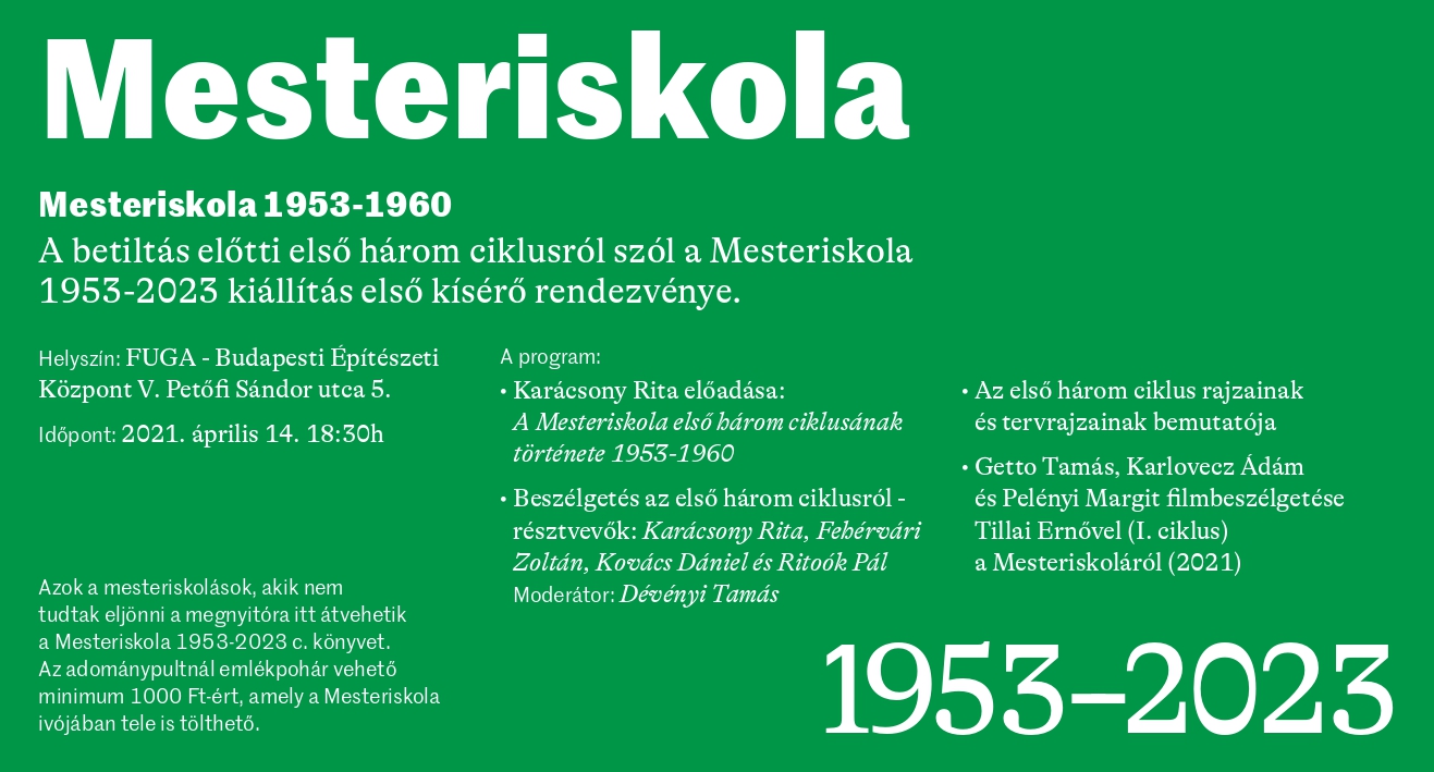 Mesteriskola 1953-1960