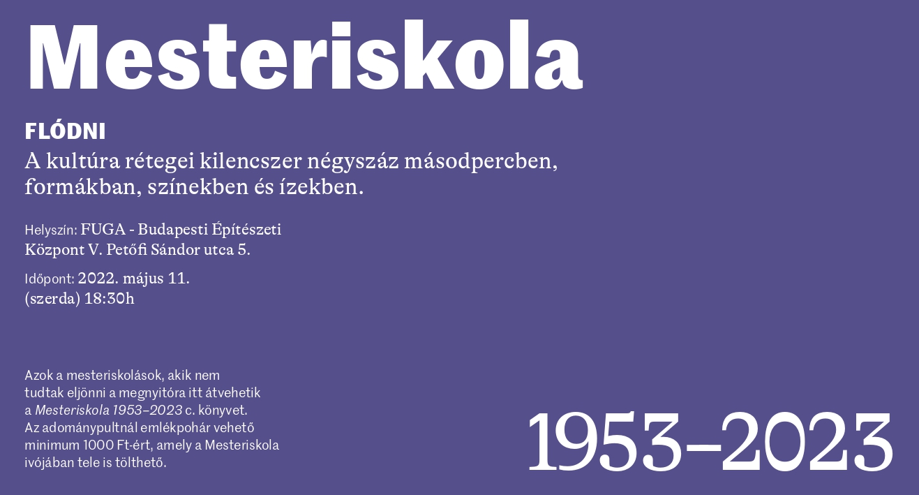 Meghívó a Mesteriskola kiállítás utolsó estjére