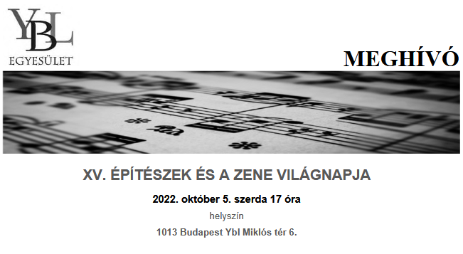 XV. ÉPÍTÉSZEK ÉS A ZENE VILÁGNAPJA